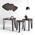 Set of 3 nesting triangular side tables